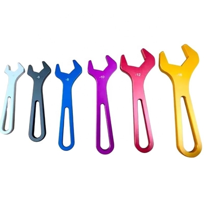 Ensemble universel d'outils de course en aluminium AN Spanner 6 pièces Un kit AN4-AN16 Clés de voiture Sprint pour la course et le réglage