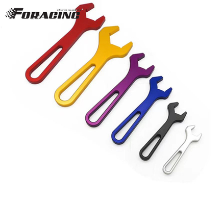 Ensemble universel d'outils de course en aluminium AN Spanner 6 pièces Un kit AN4-AN16 Clés de voiture Sprint pour la course et le réglage