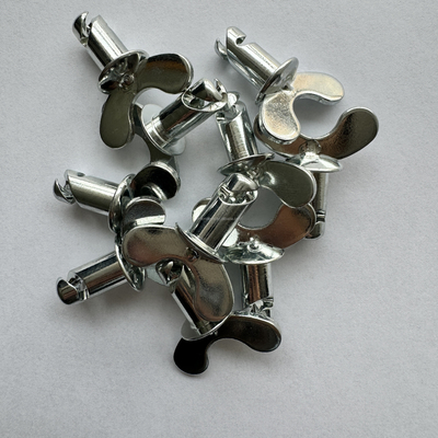 Boutons de tête de papillon en acier Dzus Dome argenté 5/16 &quot;x.500&quot; pour la prise et la performance de la voiture Sprint