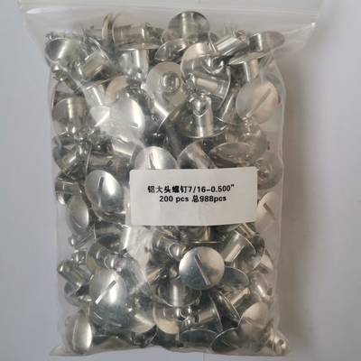 7/16 &quot;Aluminium Quarter Turn Dzus avec 1&quot; Grand tête x.500 voiture Sprint Argent pour le montage universel de voiture