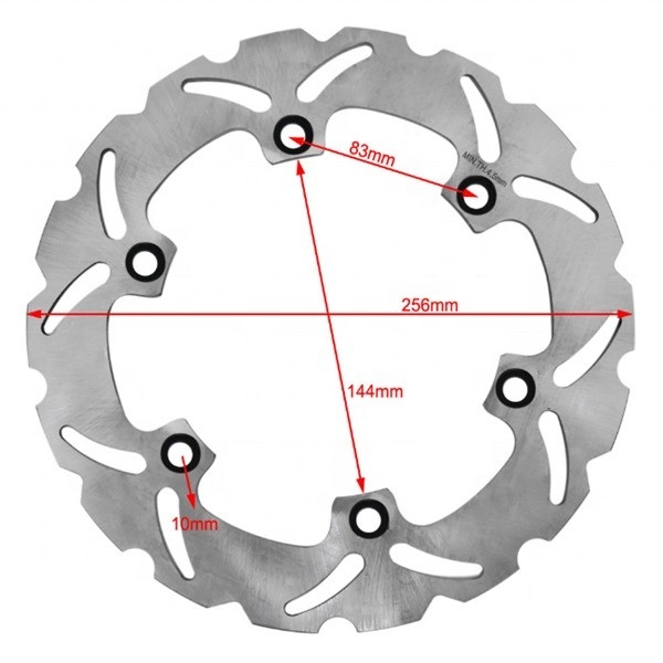 Remplacement du rotor du disque de frein en titane de 256 mm spécialement conçu pour les pièces de moto Honda XLV VARADERO 1000 XLV VARADERO ABS 1000