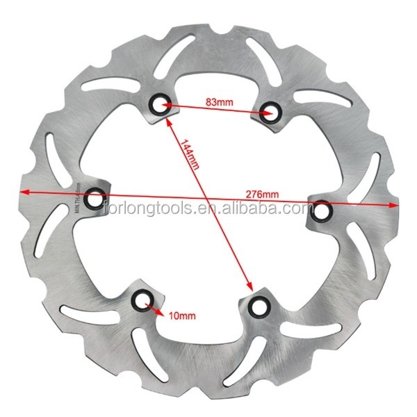 Remplacement/réparation Finalité Honda VFR Z 400 CBR F 600 Disque de frein avant Rotor 276mm Taille avec 6 trous de montage à la position avant