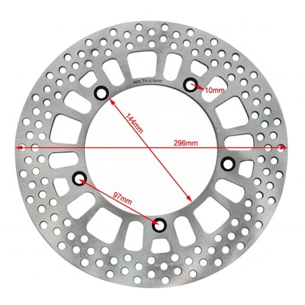 En acier inoxydable 296 mm rotor de disque de frein avant rond pour HONDA STEED 400 600 VT C shadow 600 ajustement parfait et performance
