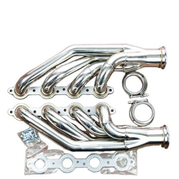 Tête d'échappement en acier inoxydable de course polissée Manifold pour 97-14 Chevy Petit bloc V8 LS1 LS2 LS3 LS6 LSX tuyau d'échappement automobile
