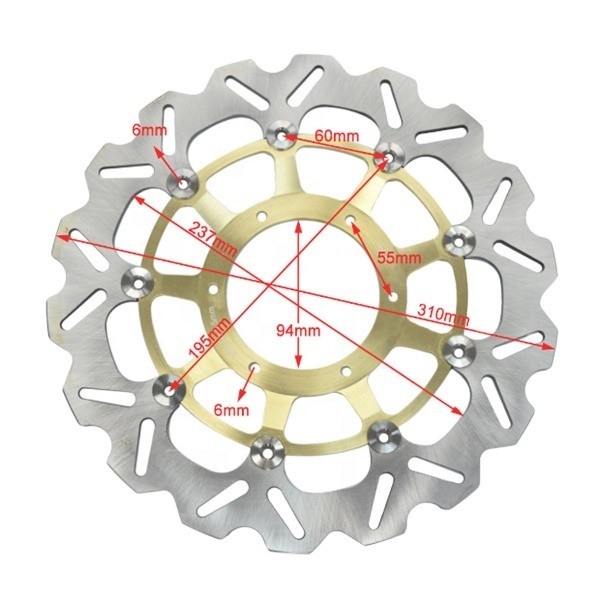 Rotor à disque de frein flottant de 310 mm pour vélo de course Honda CB 1000 R CBR RR 1000 CTX ABS 1300 4,5 mm Épaisseur 1,50 kg