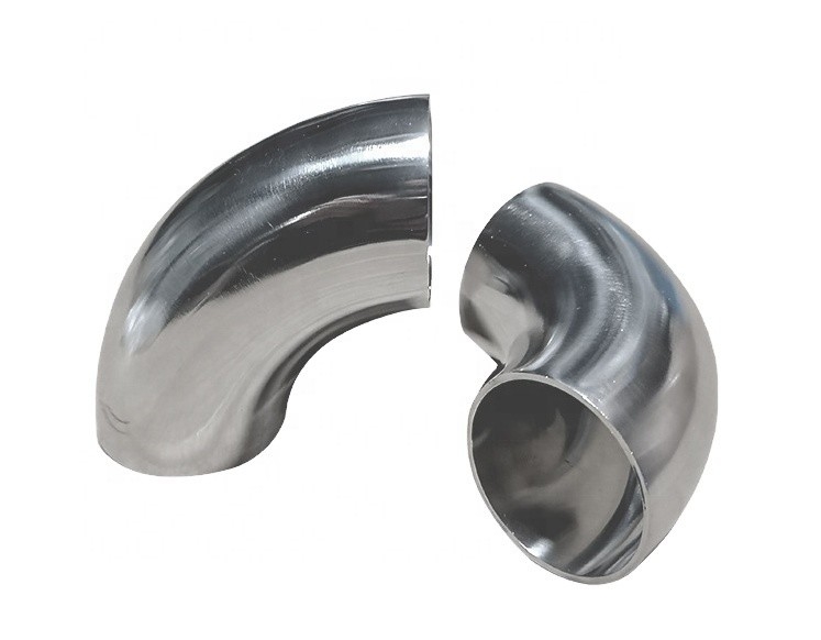1Épaisseur.5 mm 304 acier inoxydable 90 degrés courbure coude connexion de tuyau d'échappement soudage ronde 3 pouces / 76 mm résistant à la corrosion
