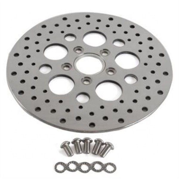 Rotor à disque de frein avant en acier inoxydable de 5,0 mm d'épaisseur fixe 11,8 pouces 299 mm pour Harley Davidson et design durable
