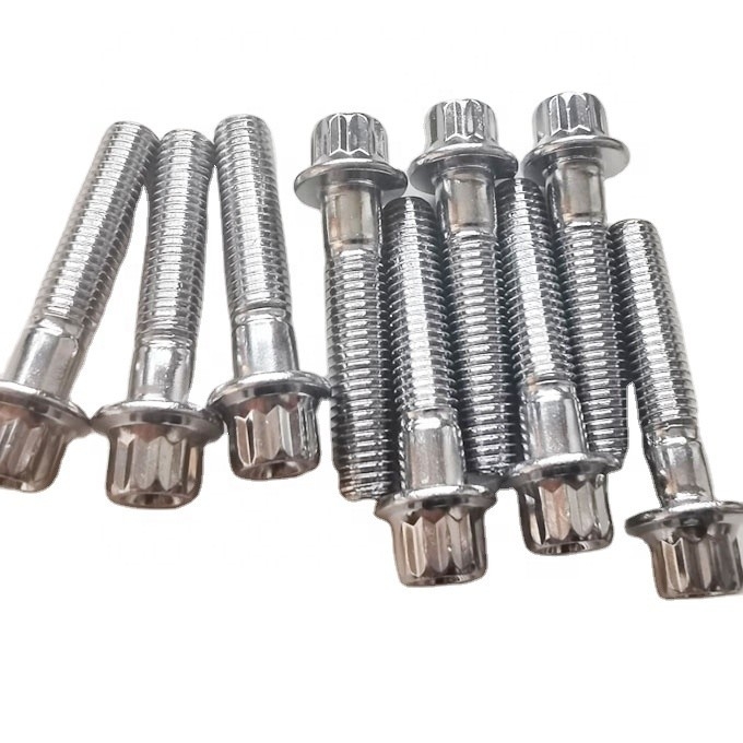Assemblage de jante divisée en acier universel chromé Boulons M7 x 32 mm pour roues Aucune conception, juste un style Aucune fonctionnalité supplémentaire