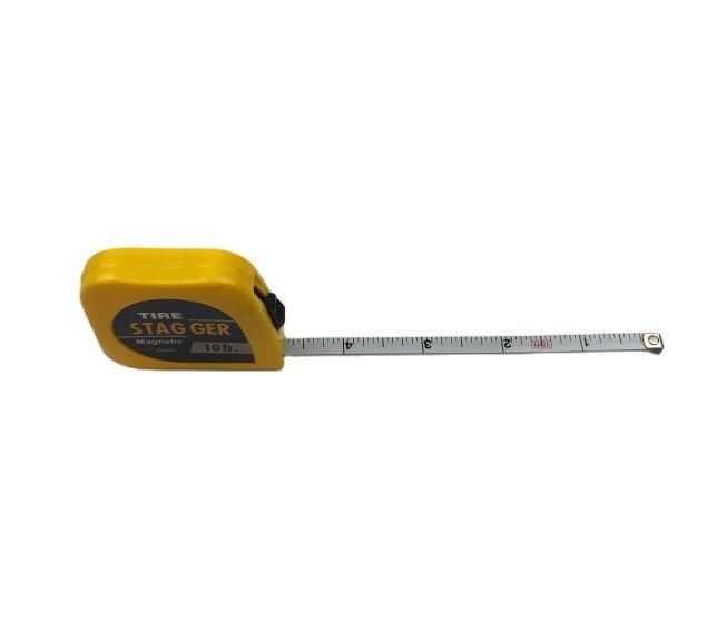 Acier jaune 3M 10 pieds de pneu Stagger bande mesure avec 1/4 pouce largeur de lame abordable et construction lourde