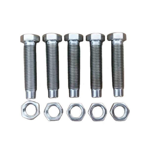 DIN Standard et titane boulon 7/16 &quot;-20 avec 9/16&quot; Hex Noix pour 1-1/8&quot; Torsion Stop Finition naturelle