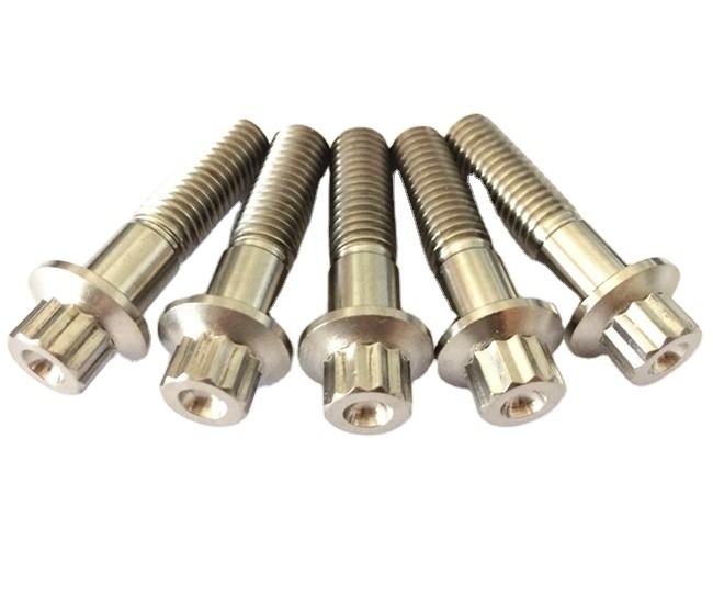 Année universelle 2021 M8X32mm Boulons de tête en titane coloré à 12 points pour une performance supérieure