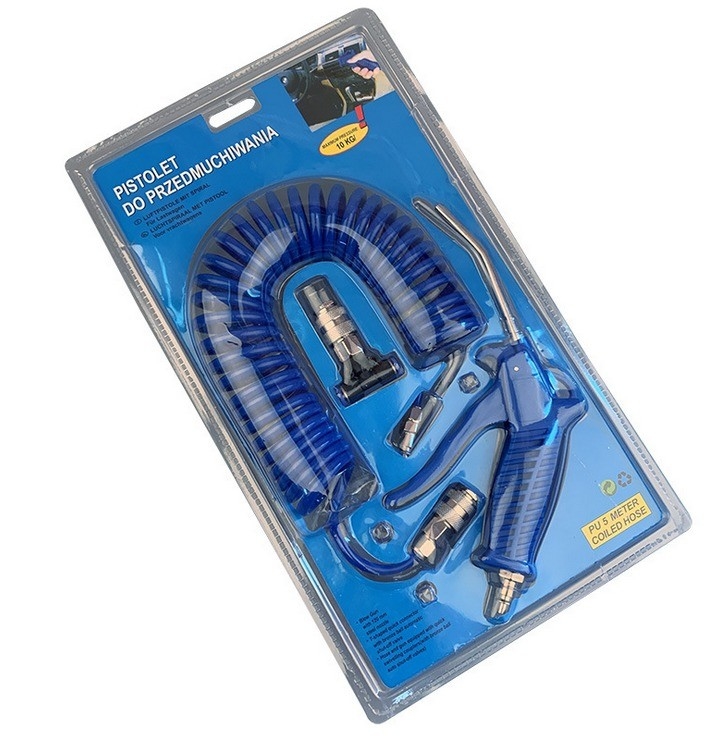 Soutien personnalisé ODM 5m tuyau Pneumatique de nettoyage pistolet ensemble Polyuréthane TPU Manche sans charge Vitesse N / M pour le dépoussiérage professionnel