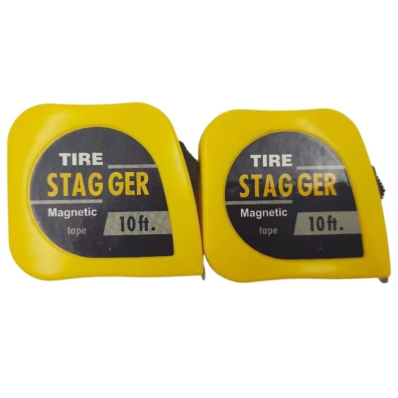 Couleur jaune voiture de course Stagger ruban à mesurer Tap 10 pieds * 1/4 &quot; avec système de mesure impérial et outils magnétiques
