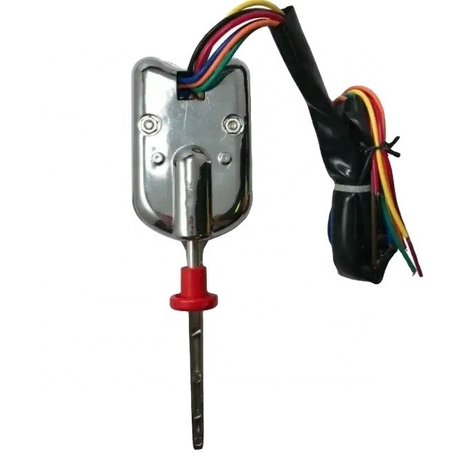 OEM Taille standard Universelle de la rue Colonne chrome montée Commutateur de signal de virage avec bouton de danger et levier d'atténuation Facile à installer