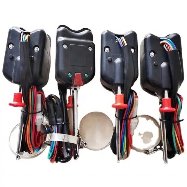 Commutateur de signal de virage à colonne en chrome noir universel avec bouton de danger et taille standard OEM