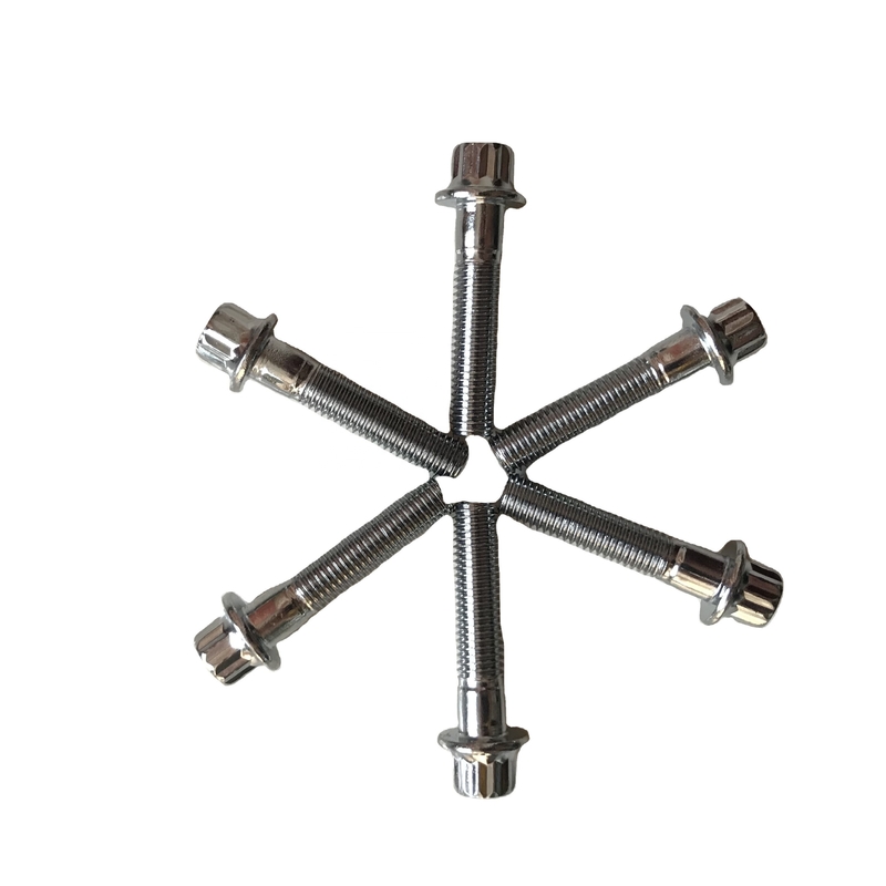 Sprint Car 12 PT BBS RS/RX Boulons à jante divisée M7 x 32 Boulons en acier à l'intérieur chromé pour la norme ISO