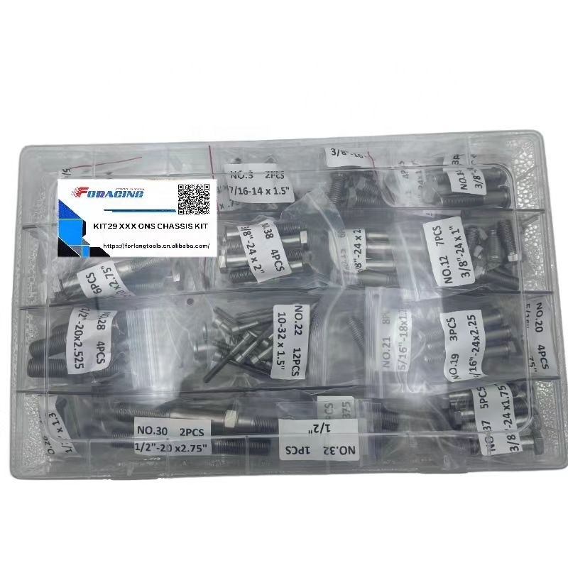 Kit de boulons pour voitures universelles de Sprint Chassis triple X avec Q / C R / R S / P et Titane complet de qualité 8 Boulons ensemble 29 pièces