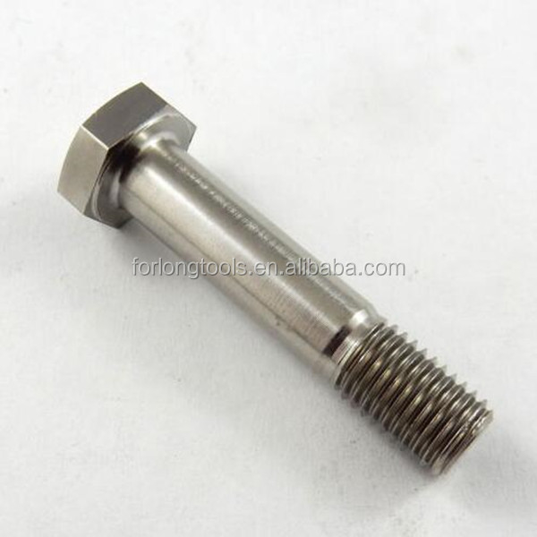 6AL-4V alliage de titane finition naturelle boulon de tête hexagonale 1/2 &quot;-20 x 4,5&quot; composant essentiel de construction lourde