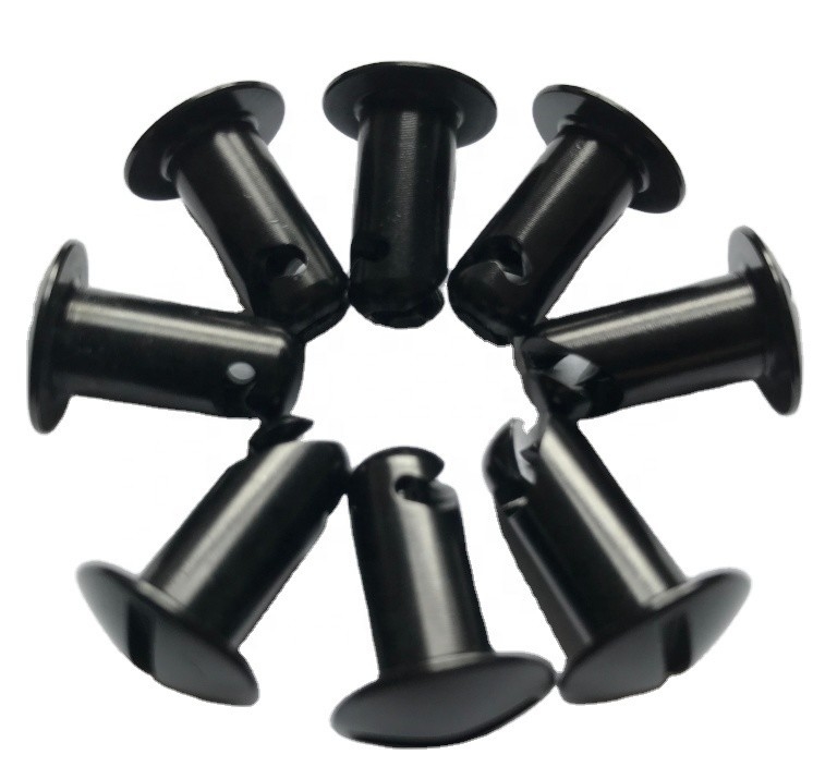 L'aluminium noir universel 5/16 &quot; * 0,500&quot; Rapide quart de tour Dzus fixations avec des boutons de tête de dôme lisse et une prise durable