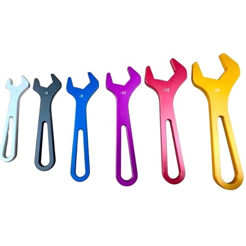 Ensemble universel d'outils de course en aluminium AN Spanner 6 pièces Un kit AN4-AN16 Clés de voiture Sprint pour la course et le réglage