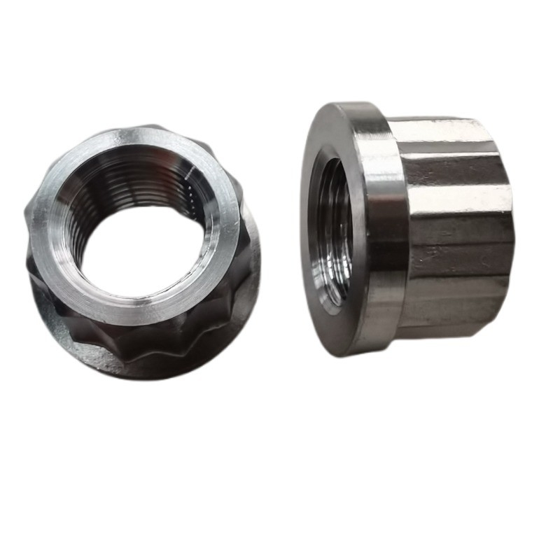 Année universelle argent universel 1/2 &quot; -20 12 PT NUTS FLANGE Titane pour montage de voiture universel